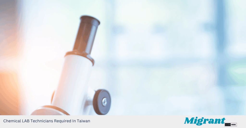 Chemical LAB Technicians Required In Taiwan