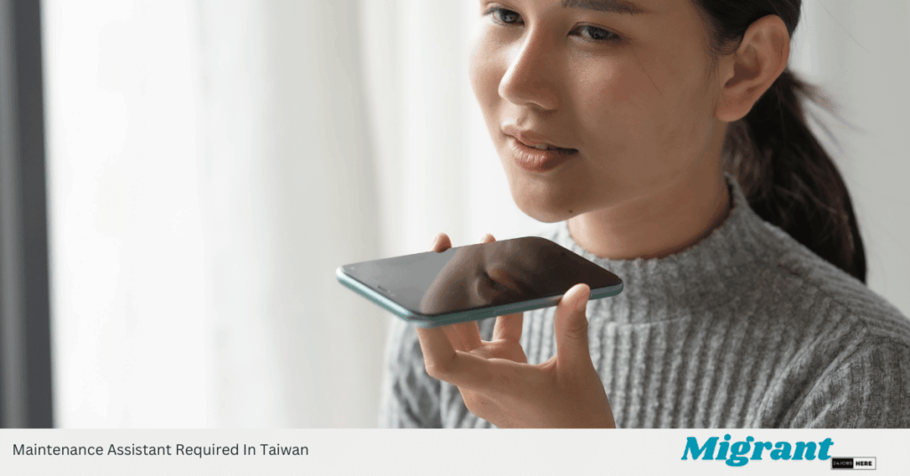 Maintenance Assistant Required In Taiwan