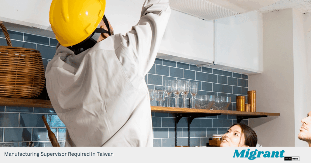 Manufacturing Supervisor Required In Taiwan
