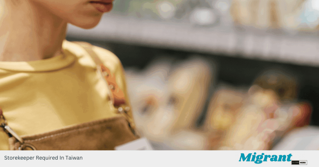 Storekeeper Required In Taiwan
