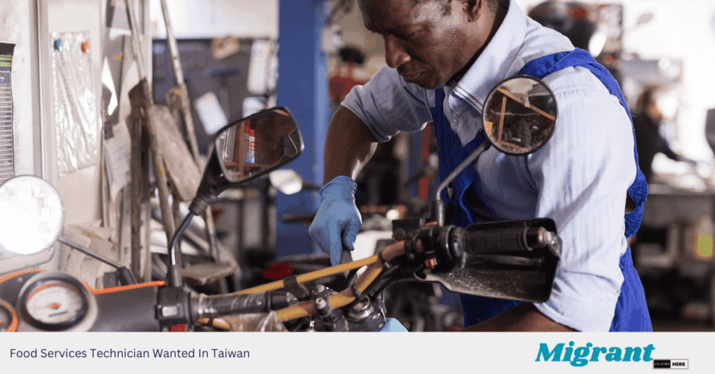 Food Services Technician Wanted In Taiwan