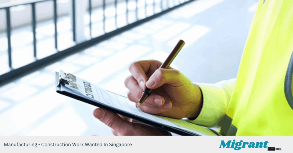 Manufacturing - Construction Work Wanted In Singapore