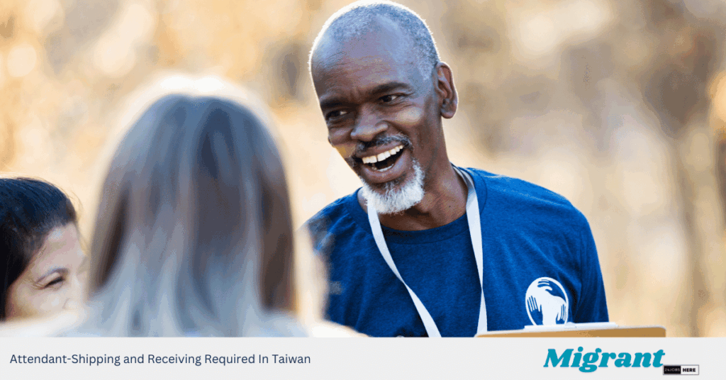 Attendant-Shipping and Receiving Required In Taiwan