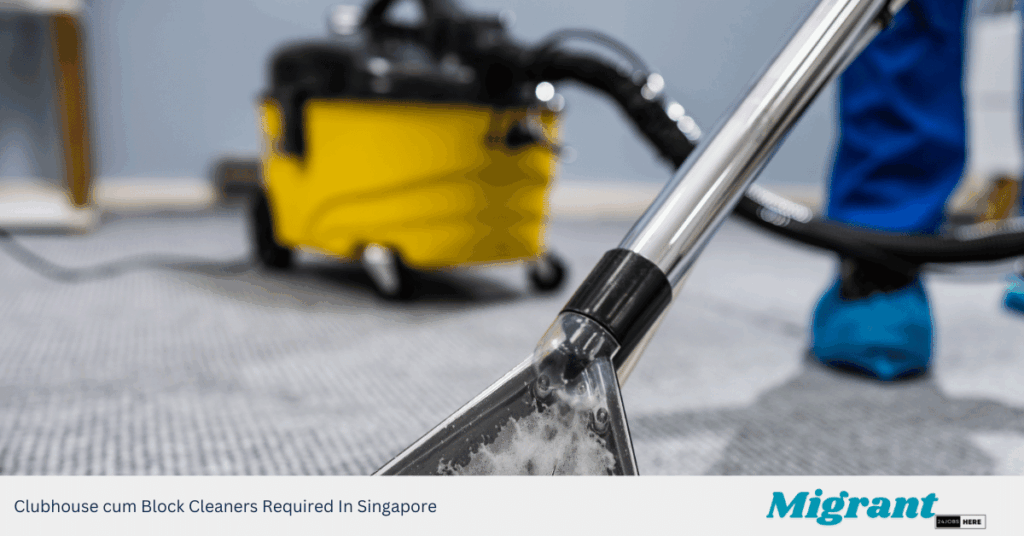 Clubhouse cum Block Cleaners Required In Singapore